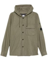 C.P. Company - Hooded Buttoned Jacket - Lyst