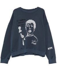 Song For The Mute - Graphic-Print Distressed Sweatshirt - Lyst