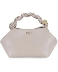 Ganni - Small Bou Braided-Handle Tote Bag - Lyst