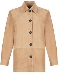Liu Jo - Collar Pockets Suede Jacket - Lyst