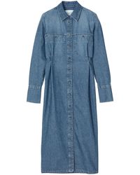 Closed - Button-Up Maxi Denim Shirtdress - Lyst