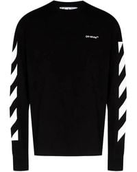 Off-White c/o Virgil Abloh - Diagonal-Stripes Logo Sweatshirt - Lyst