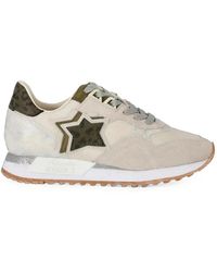 Atlantic Stars - Star-Patch Calf Suede Sneakers - Lyst
