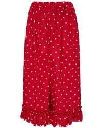 Comme des Garçons - Polka-Dot Ruffled Trousers - Lyst