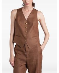 Tagliatore - Gail V-Neck Button-Down Gilet - Lyst