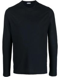 Zanone - Long-Sleeved Cotton Sweatshirt - Lyst