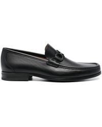 Ferragamo - Gancini Crown Bit Leather Loafers - Lyst