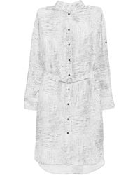 Ferragamo - Belted Buttoned-Up Shirt Dress - Lyst
