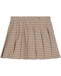 Palm Angels - Check-pattern Pleated Miniskirt - Lyst