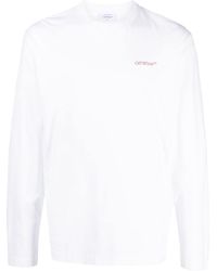 Off-White c/o Virgil Abloh - Logo-print Long-sleeve Cotton T-shirt - Lyst