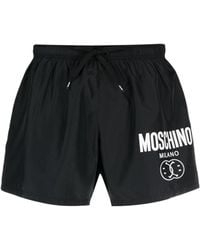 Moschino - Logo-print Drawstring Swim Shorts - Lyst