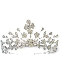 Jennifer Behr - Miriam Crystal-Embellished Tiara Headband - Lyst