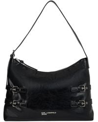 KARL LAGERFELD - Large Buckle Shoulder Bag - Lyst