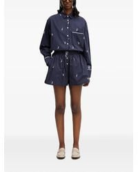 Lacoste - Pinstriped Embroidered Shorts - Lyst