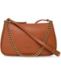 Twinset - Logo-Debossed Chain-Link Shoulder Bag - Lyst