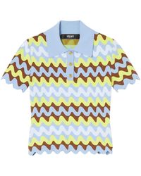 Versace - Wave ジャカードニット ポロシャツ - Lyst