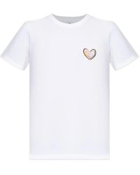 Paul Smith - Heart-Embroidered T-Shirt - Lyst