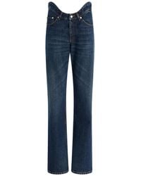 Jean Paul Gaultier - Denim Straight-Leg Jeans With A V-Waist - Lyst