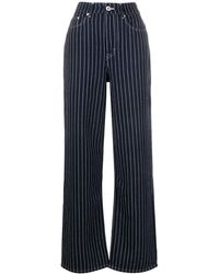 KENZO - Stripe-print Straight-leg Trousers - Lyst