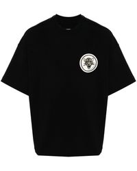 Emporio Armani - Leopard-patch Organic Cotton T-shirt - Lyst