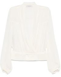 Philosophy Di Lorenzo Serafini - Bluse Mit Falten - Lyst