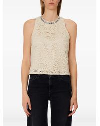 Liu Jo - Embellished Lace Top - Lyst
