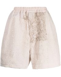 By Walid - Embroidered-patchwork Bermuda Shorts - Lyst