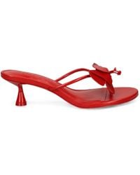 Cult Gaia - Floral-Detail Kitten-Heel Sandals - Lyst