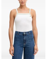 Lacoste - Piped-Trim Logo-Patch Camisole - Lyst