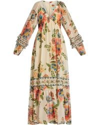 FARM Rio - V-neck Floral-print Maxi Dress - Lyst
