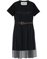 ANDERSSON BELL - Mesh Belted Midi Dress - Lyst