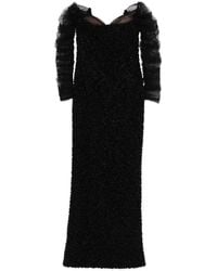 Jean Louis Sabaji - Ruffled Beaded Maxi Dress - Lyst