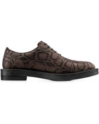 Clarks - Snake-Effect Oxford Shoes - Lyst