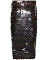 P.A.R.O.S.H. - Midi-Rok Met Pailletten - Lyst