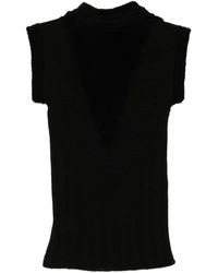 Kiko Kostadinov Howe Jersey Top in Black | Lyst
