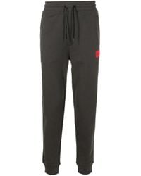 HUGO - Logo-Appliqué Cotton Track Pants - Lyst