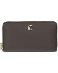 Coccinelle - Logo-Plaque Pebbled-Leather Wallet - Lyst