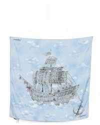 Moschino - Schal Mit Schiff-Print - Lyst