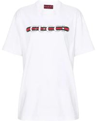 Gucci - Katoenen T-Shirt Met Logoprint - Lyst