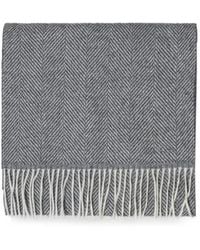 Lanvin - Écharpe Frangée À Motif De Chevrons - Lyst