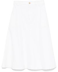 A.P.C. - Laurie Organic-Cotton Midi Skirt - Lyst