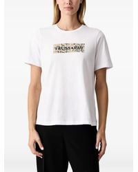 Trussardi - Logo-Print T-Shirt - Lyst
