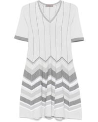 D.exterior - Chevron-Knit Mini Dress - Lyst