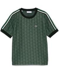 Lacoste - T-Shirt Aus Monogramm-Jacquard - Lyst