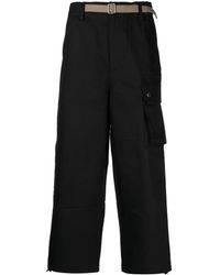 Spoonyard - Cropped Wide-Leg Cargo Trousers - Lyst