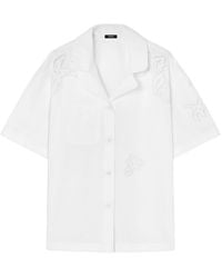 Versace - Sangallo-embroidered Cotton Shirt - Lyst