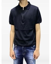 Yes London - Zip-Neck Polo Shirt - Lyst