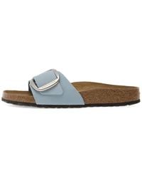 Birkenstock - Madrid Big Buckle Nubuck Leather Sandals - Lyst