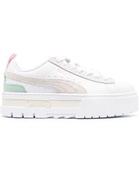 PUMA - Mayze Mix Leather Sneakers - Lyst