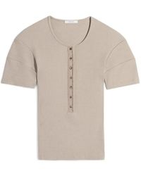 Lemaire - Cotton And Linen T-Shirt - Lyst